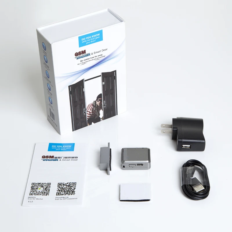 Дверной замок SIM RF-V11 мини независимый gps-трекер дверной магнитный Вибрационный будильник активный прослушивание вибрационная сигнализация RF-V13