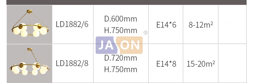 Led e14 постмодерн Медь Стекло золотой белый круглая люстра подвесной светильник лампа Блеск для столовой