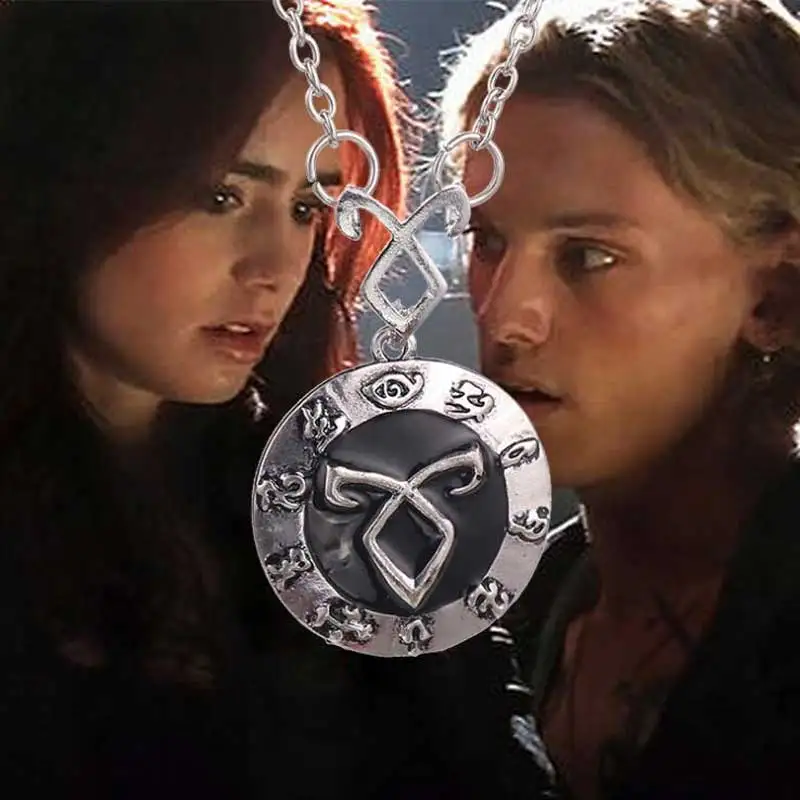 Ожерелье из костей Mortal instrums, винтажный кулон Angelic power Runes shadowhunter для мужчин и женщин