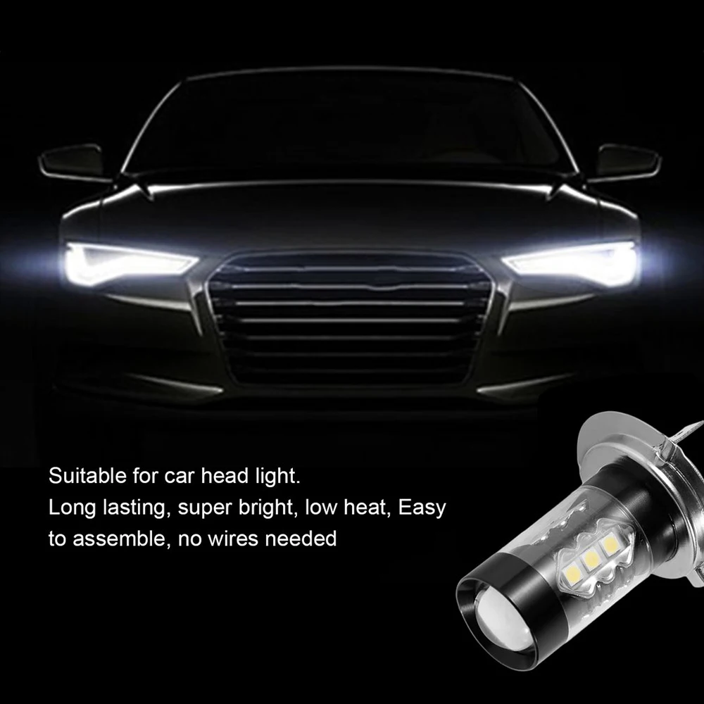 

1PCS Fog Light H7 led Super Bright White 1920LM 6000K LED Auto Car Fog Driving Light Lamp Bulb