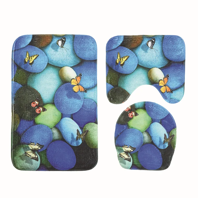 2019 Новинка 3 шт. противоскользящие Чехлы для ванной комнаты коврики крышка