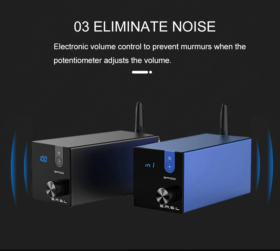 SMSL SA100 Hifi Bluetooth 5,0 усилитель мощности TPA3116 усилители аудио усилитель 50 Вт+ 50 Вт Hi-Res портативный усилитель цифровой