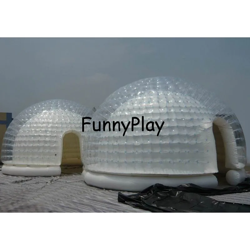 Надувной надувной купольный тент уличный прозрачный и белый рекламные надувные