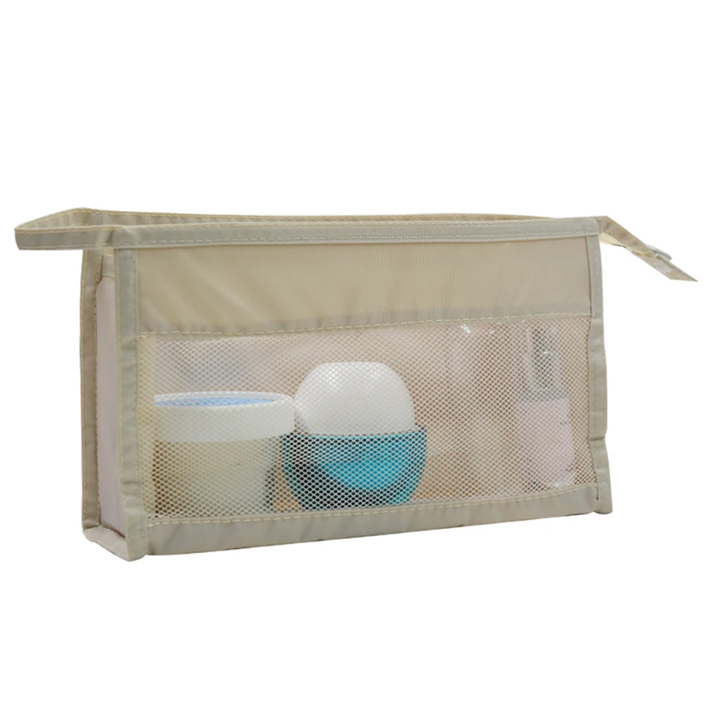 Simple Storage Bag Zipper Pouch Mesh Travel Unique Hanging Portable Washing Large Organizer Fashion Makeup | Дом и сад