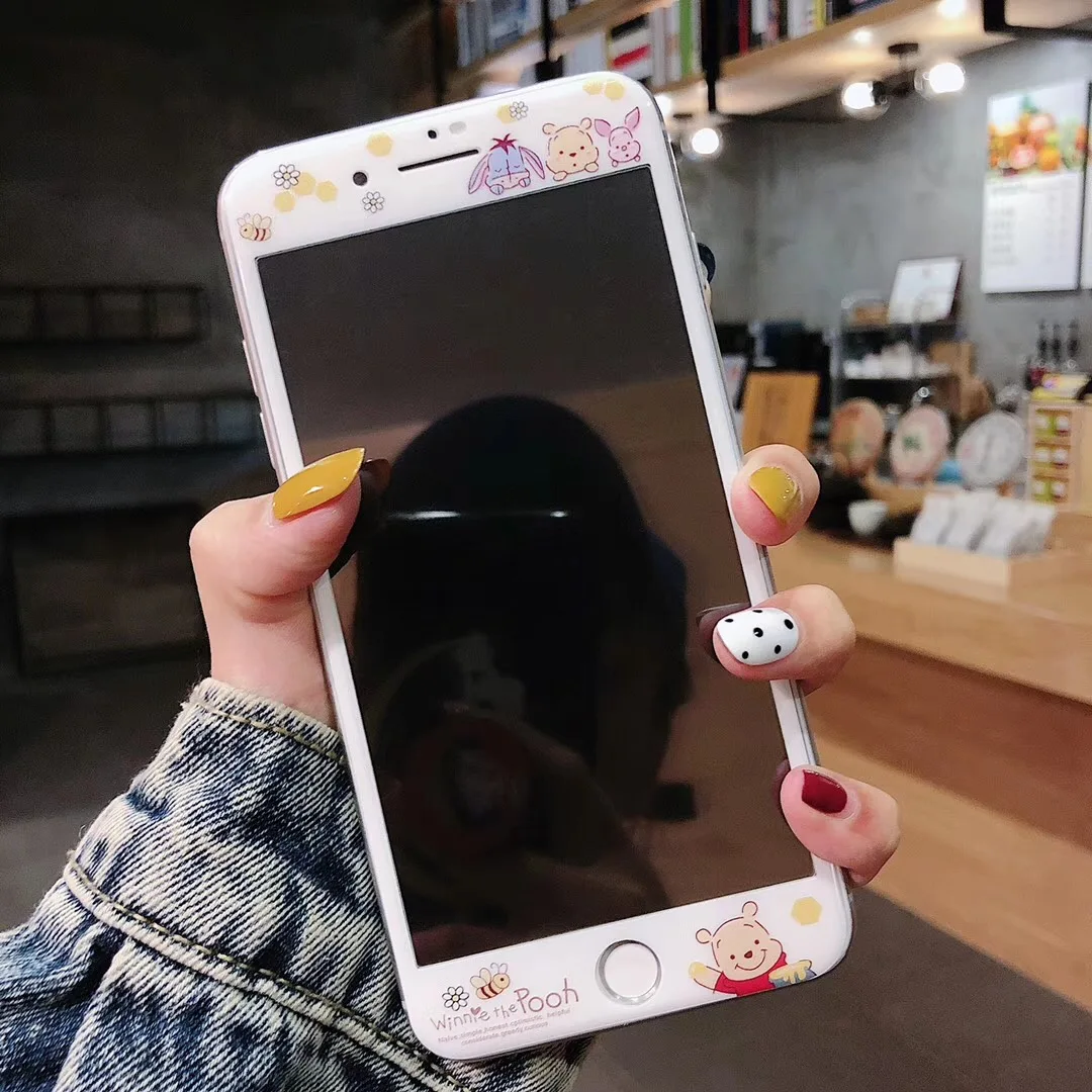 Русалка Рапунцель Алиса принцесса шаблон протектор экрана для iPhone 7 плюс 8 плюс 6 6S Закаленное стекло пленка 9H