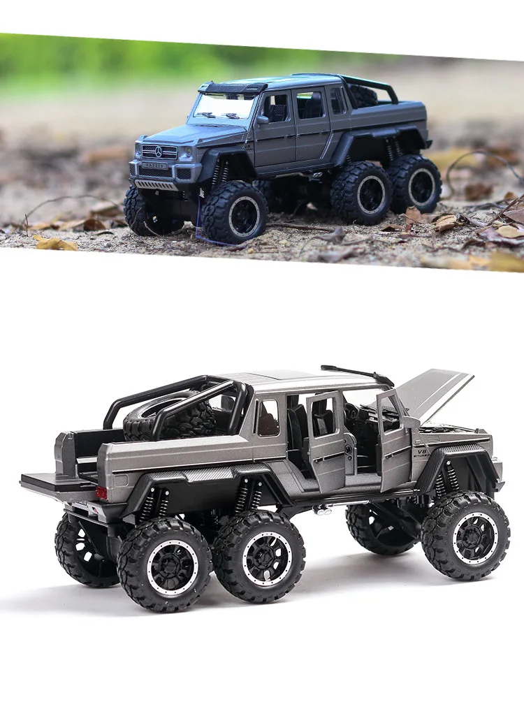 1:32 Игрушечная модель автомобиля Benz G63 G65 модель сплава модель машины Babs 6x6 симулятор SUV 6 звук двери и свет игрушка автомобиль подарок
