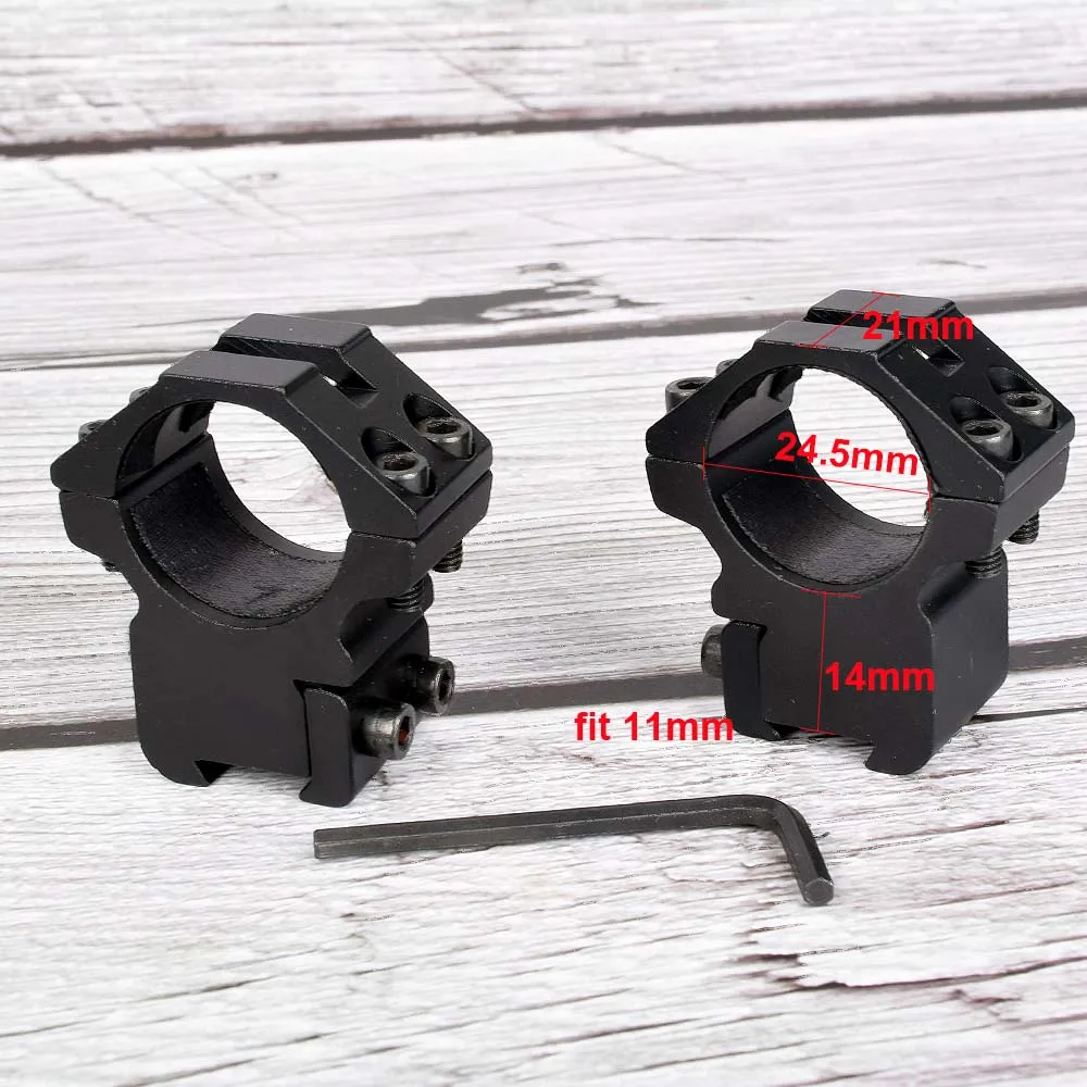 Коричневый 2 шт. 30 мм/25 мм Riflescope крепление кольцо 11 20 мм ласточкин хвост Пикатинни адаптер Высокий/низкий профиль винтовка Вивер прицел охота крепление - Цвет: Коричневый