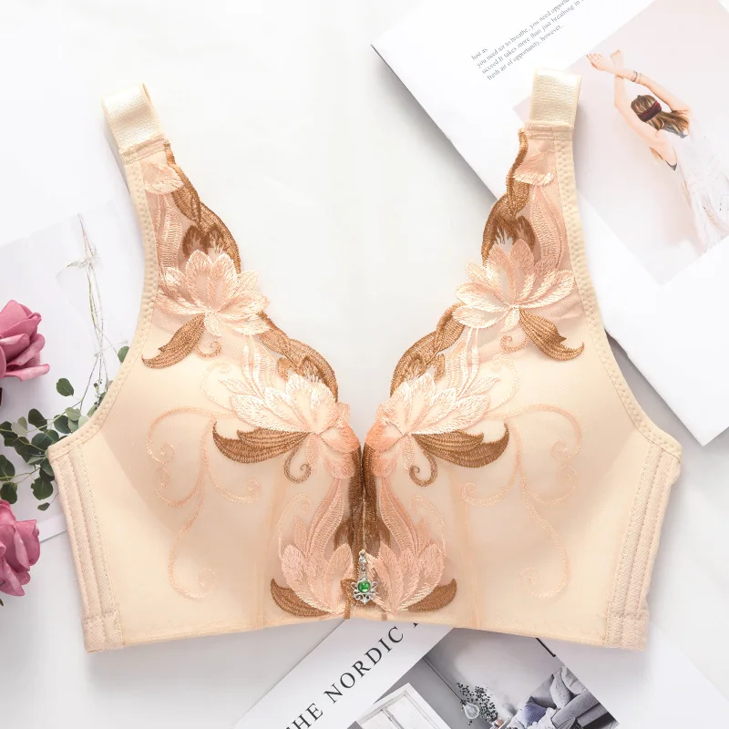 Женский хлопковый бюстгальтер большого размера без косточек с небольшой грудью