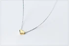 Женское ожерелье из серебра 925 пробы с подвеской в виде крошечного Золотого сердца A2097