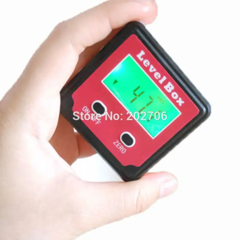 Магнитный угломер электронный инклинометр с спиртовым уровнем и ЖК