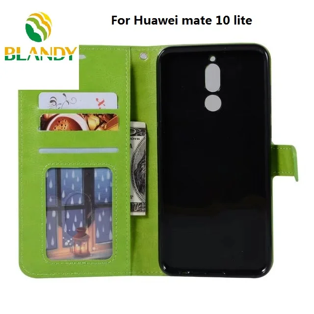 10 шт./лот для Huawei mate lite pro TPU + PU кожаный чехол-кошелек Crazy Horse honor V9 6A Версия США |