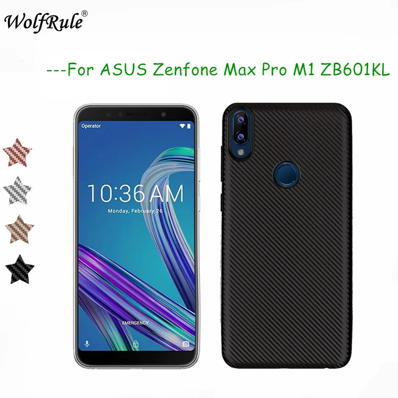 Чехол ASUS Zenfone Max Pro M1 ZB601KL Роскошный чехол с полной защитой мягкий черный из ТПУ для