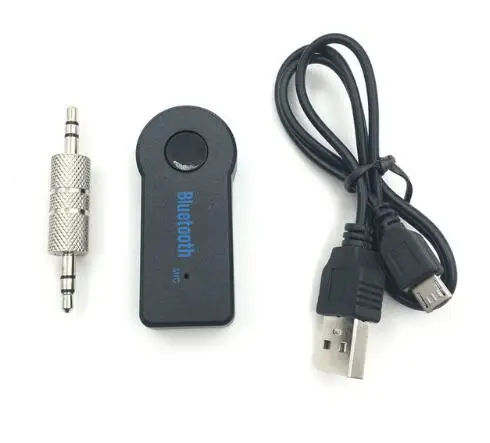 Черный Bluetooth AUX аудио 3,5 мм разъем музыка Bluetooth приемник автомобильный комплект беспроводной динамик наушники адаптер Hands Free для Xiaomi iPhone - Название цвета: Черный