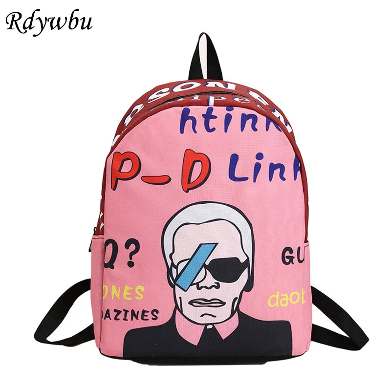 Холщовые рюкзаки унисекс с принтом в виде граффити милый дорожный ранец стиле