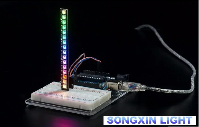 50 шт./лот 8 канальная Встроенная полноцветная плата WS2812 5050 RGB модуля драйвера