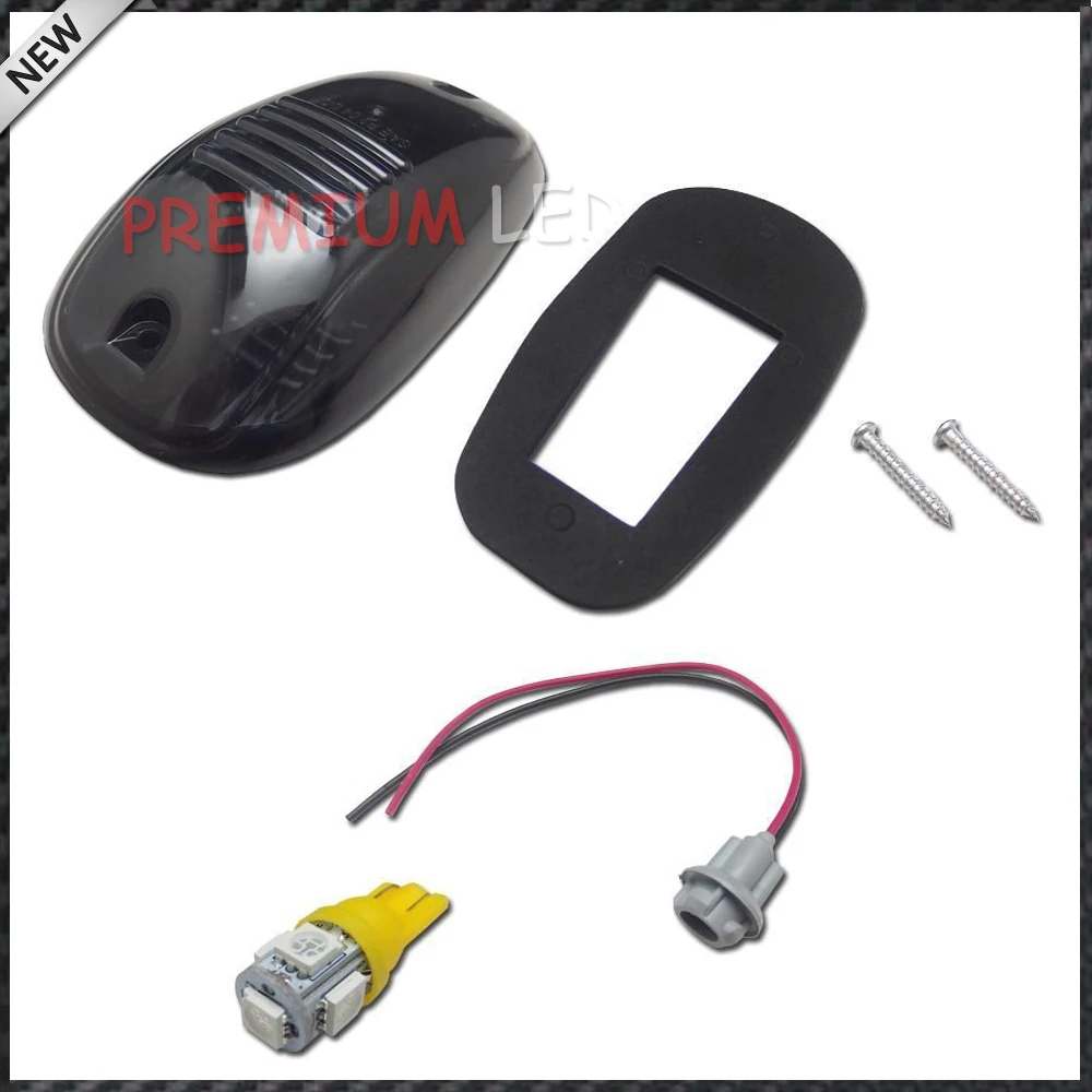 5 шт. черный дымчатый маркер на крышу кабины ходовые лампы с 5-SMD-5050 янтарный