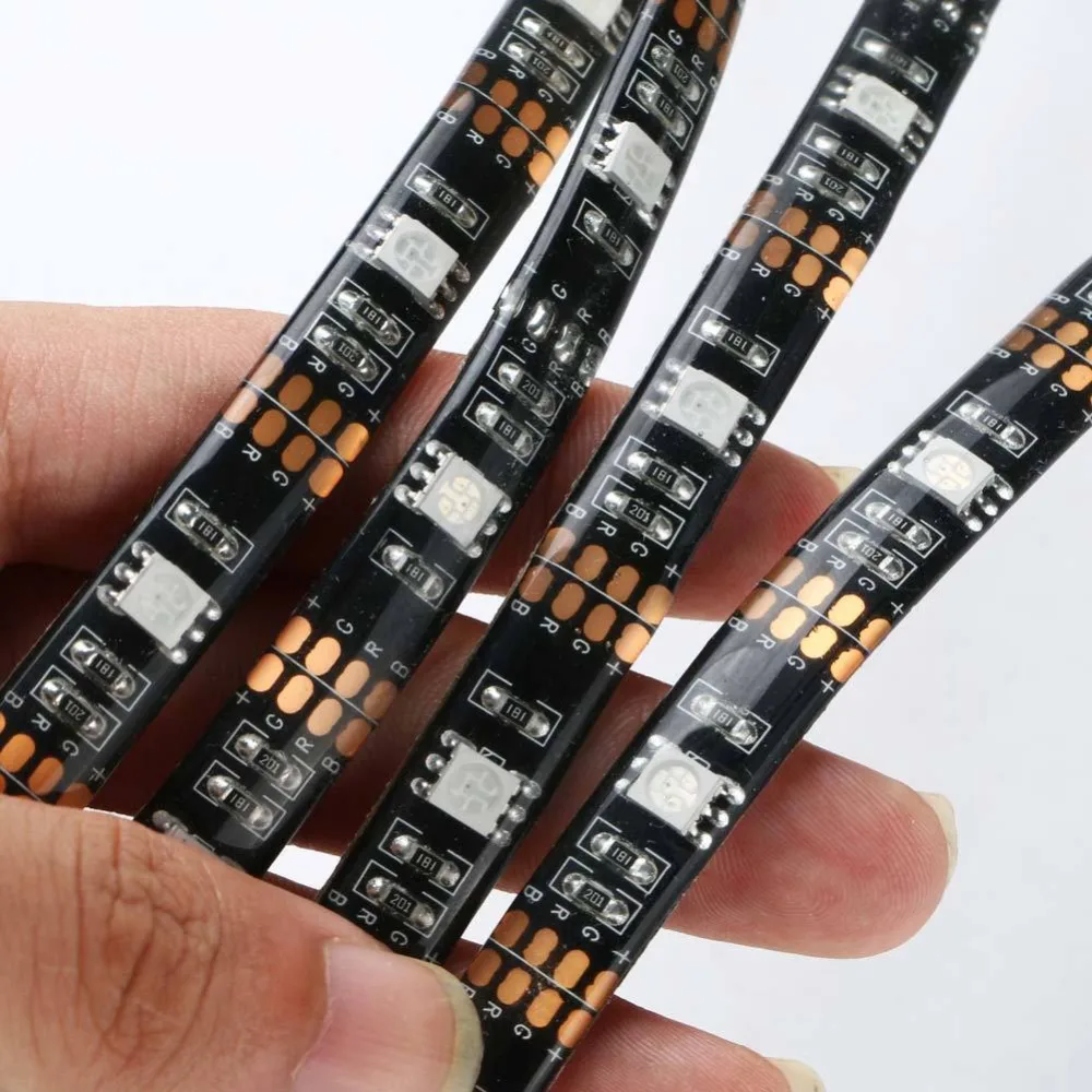 Водонепроницаемая светодиодная лента 4x50 см светильник 5050 USB порт RGB