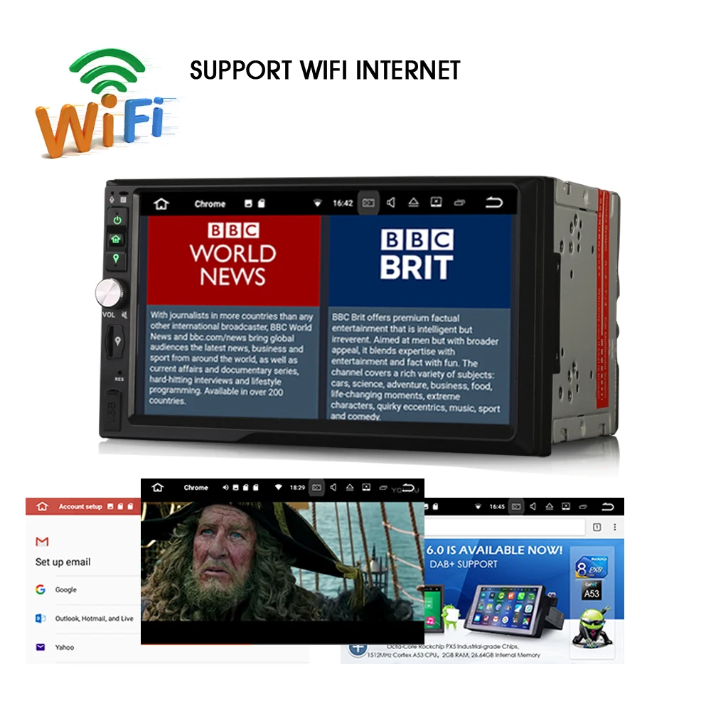 Android 7.1 двойной 2 DIN Авто Радио dab + USB SD 3G Wi Fi OBD tnt в GPS навигации DTV в|gps navigation|gps navigation