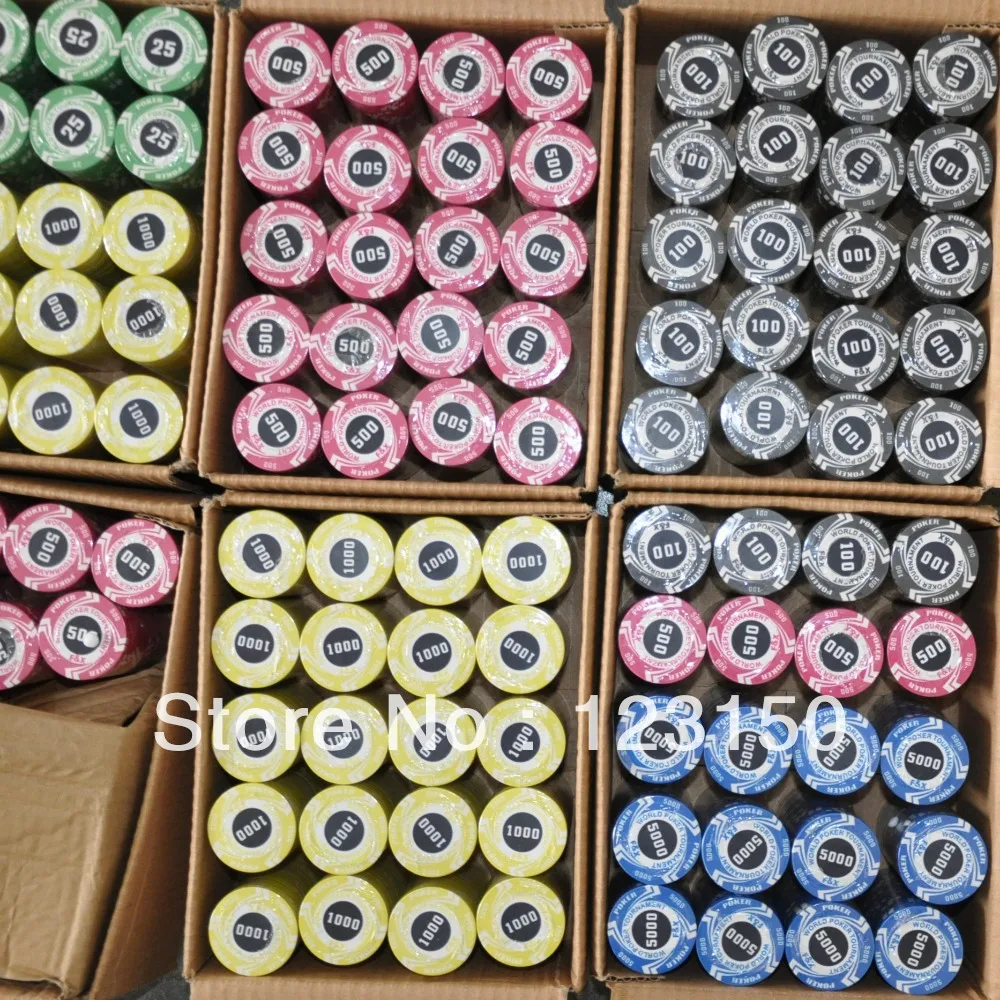

CP-013 FX 10G ceramic poker chip set without case - 100 piece
