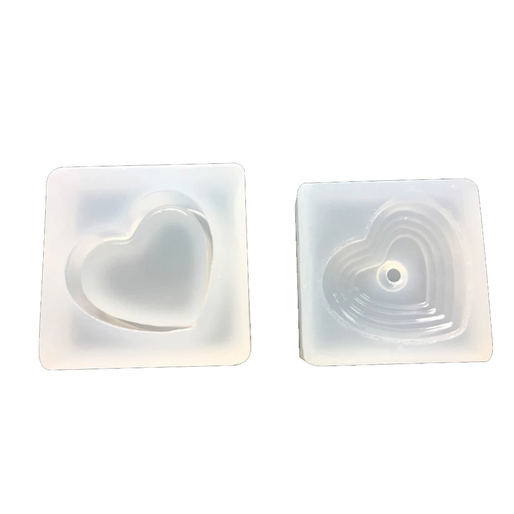 

2Pcs/Set Jewelry Making DIY Silicone Mold Heart Mould Resin Decoration Craft