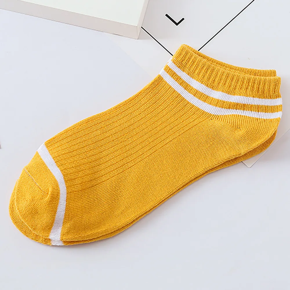 Летние полосатые носки для пар Дышащие повседневные в студенческом стиле