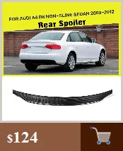 FRP черный грунт передний бампер спойлер сплиттеры для Audi A4 B8 Sline S4 седан 4-дверь 2009-2012