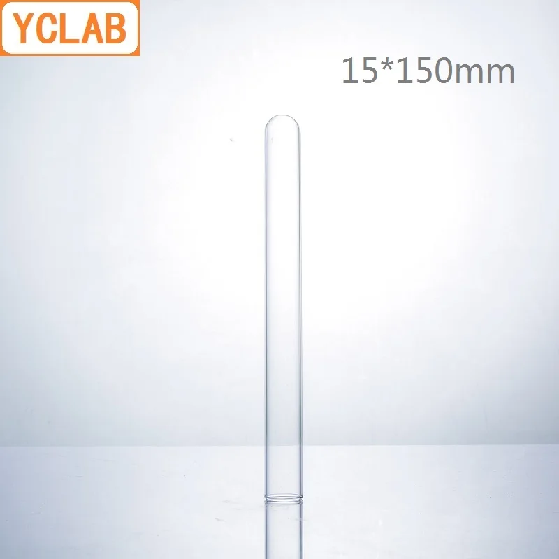 Стеклянная тестовая трубка YCLAB 15*150 мм плоское отверстие боросилированное стекло