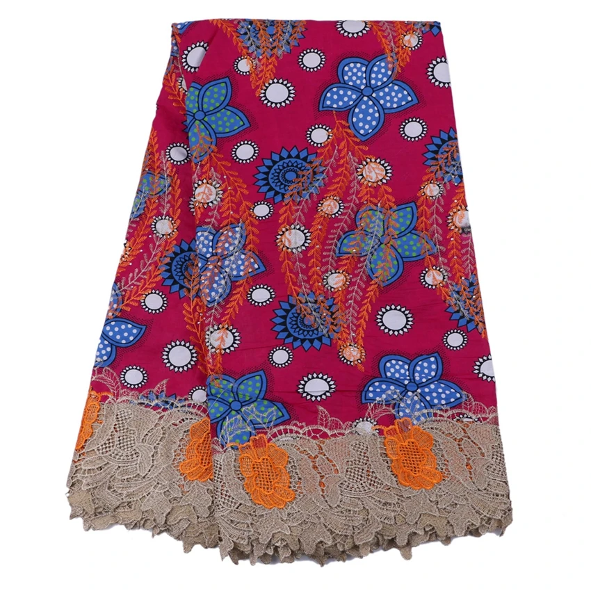 African guipure lace fabric water soluble cord stones for party clothing dress 6yards Nigeria style | Дом и сад