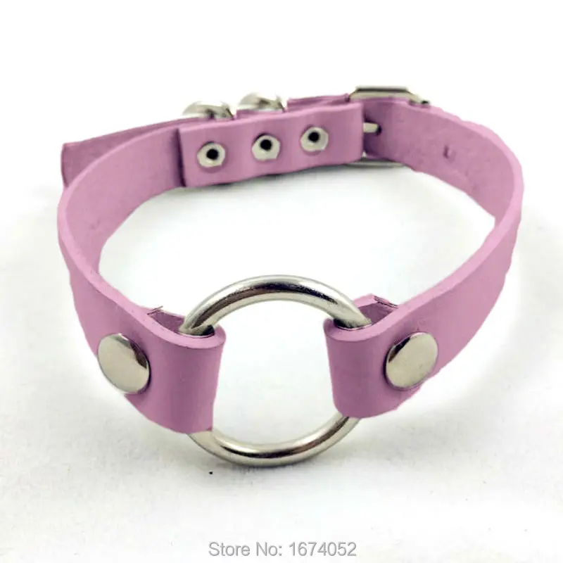 Модные женские кожаные чокер с круглым вырезом ручной работы в стиле Харадзюку