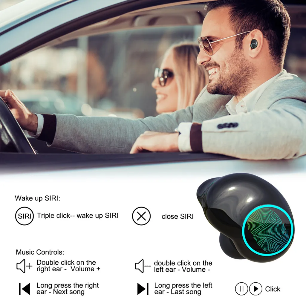 Bluetooth наушники 5 0 Hi-Fi беспроводные гарнитуры мини HiFi Звук Спорт водонепроницаемый