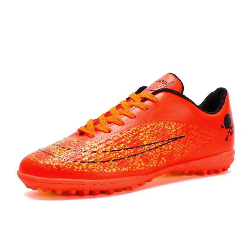 Men's Football Boots High Ankle Long Spikes Soccer Shoes For Man Profrssional Outdoor Kid Train Sock Cleats Football Shoes - Цвет: 9991red