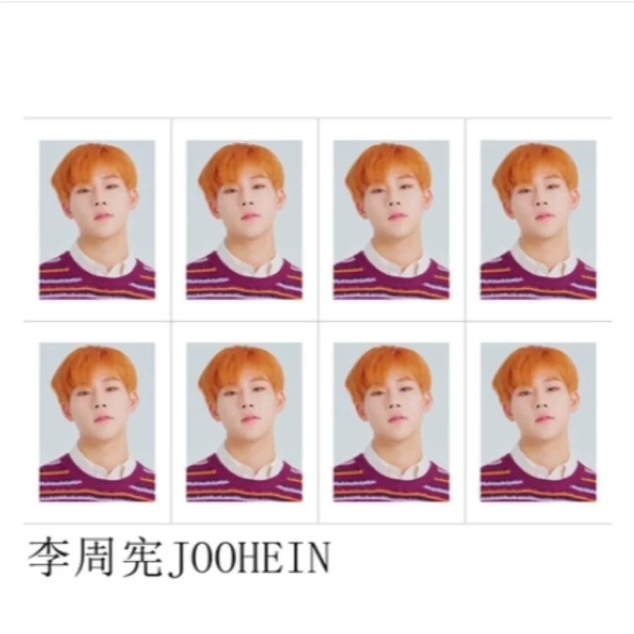 JOOHEIN Kpop Monsta X членов вы там коллективные карты WonHo фотокарты школа ID фото 8 шт./компл - Цвет: JOOHEIN