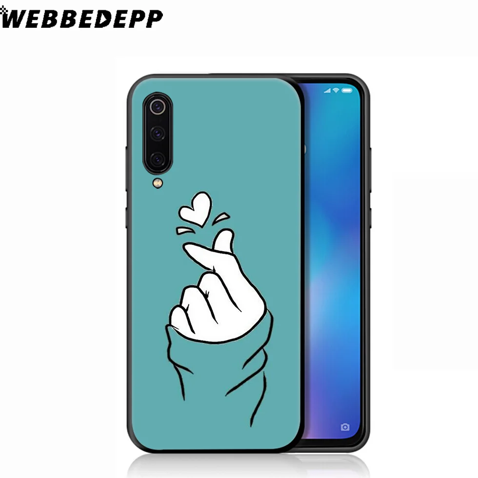 Мягкий чехол WEBBEDEPP Love on finger Kpop для Xiaomi Mi 9T 9 8 SE 6 A1 A2 A3 Lite MiA1 MiA2 MiA3 F1 MAX 3 Mi8 CC9E CC9 |