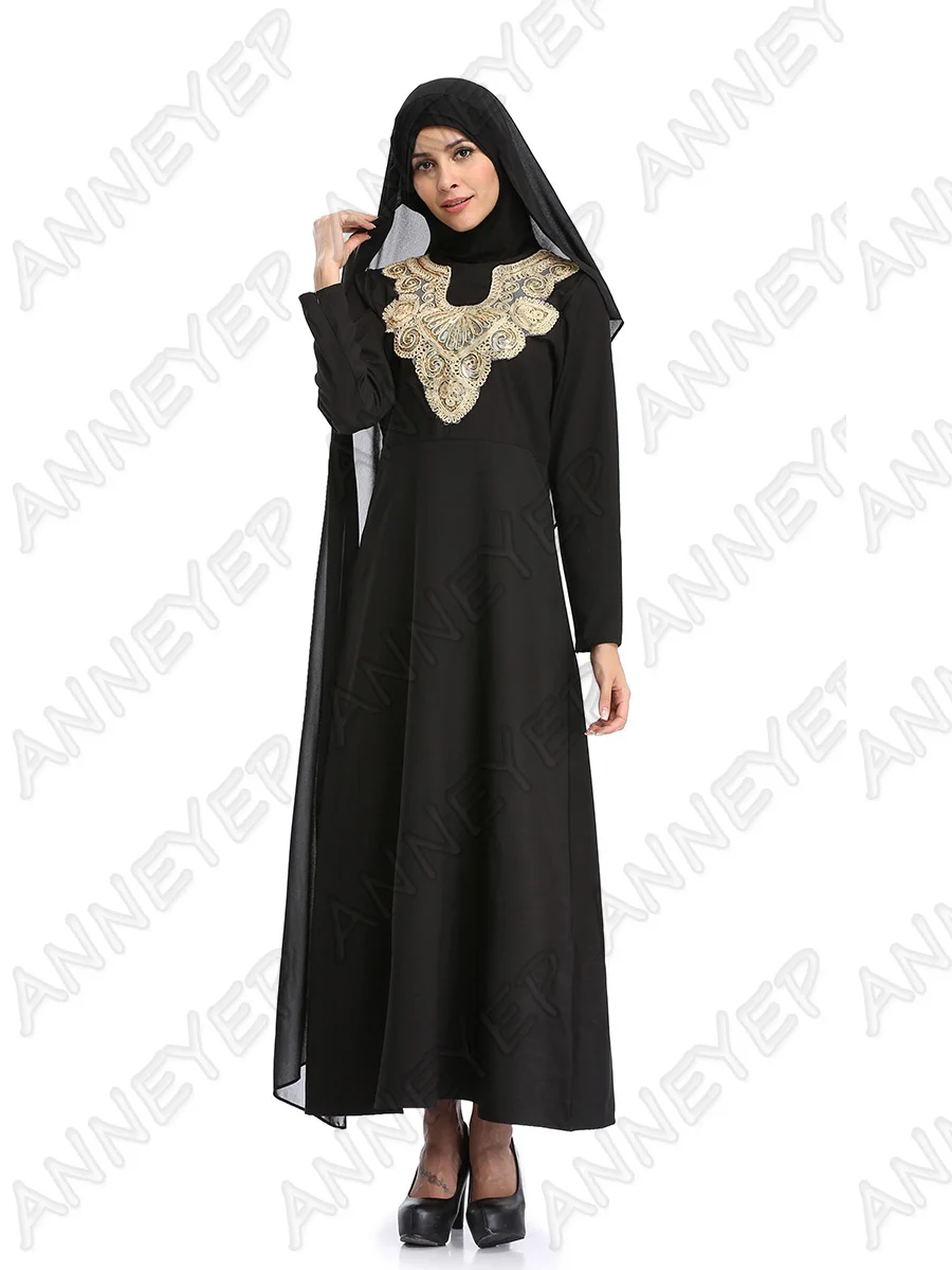 2017 Модный черный женский халат с вышивкой летняя длинная Модная одежда длинными