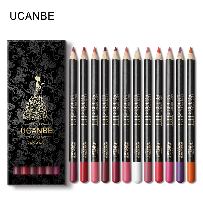 UCANBE 12 цветов/набор стильный черный цвет сексуальная матовая палочка