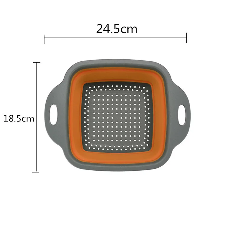 small YOLIFE складной дуршлаг для фруктов и овощей, корзина для мытья, ситечко, складной Слив с ручкой, кухонные инструменты - Цвет: small