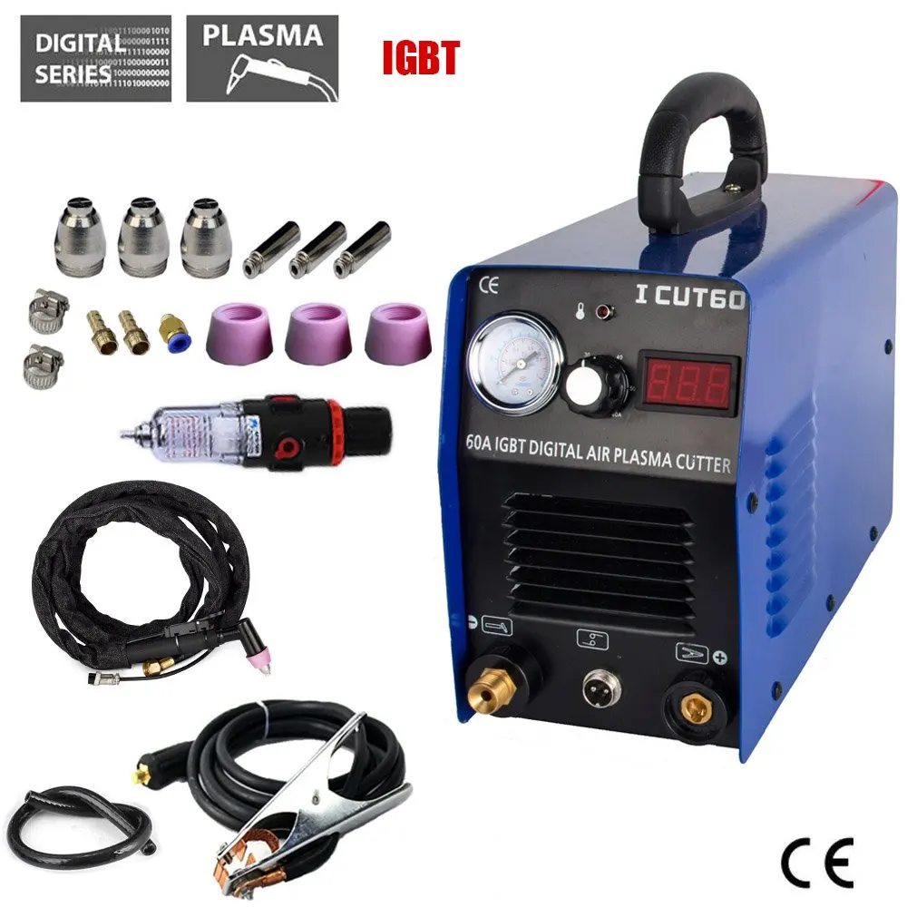 IGBT инвертор плазменный резак-Tosense ICUT60 220V двойное напряжение 60AMP воздушный инвертор плазменный резак с AG60 резка Acce