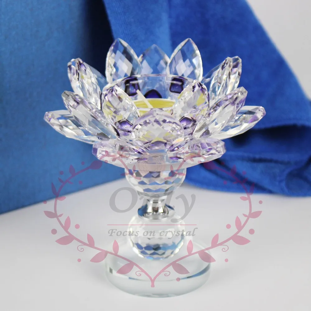 Высокое качество с длинными стеблями украшением в виде кристаллов цветок лотоса