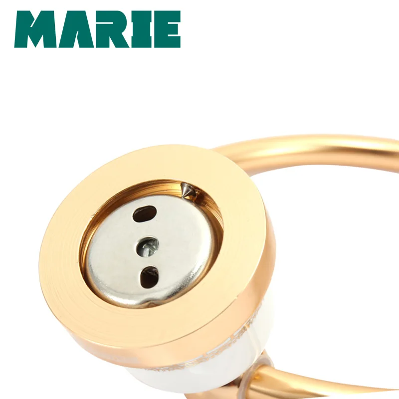 Роскошные алюминиевые золотые кольца для полотенец держатель банных аксессуары