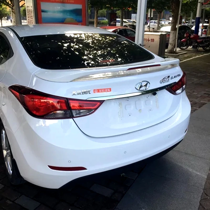 Для Hyundai Elantra 2012 до 2015 с тормозными огнями большой спойлер высокое качество абс