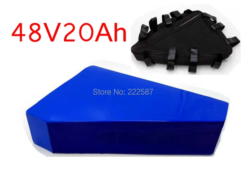 Мечи с мехом лисы 1000W 48V 20AH Треугольники мешок Электрический велосипед аккумулятор 48v 750W 1000W с samsung сотовый ithium литий-ионный аккумулятор 3A зарядное устройство