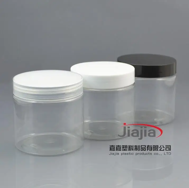 200ml Transparent Food storage Bottles & Jars 200g Clear Jar PET Jar with white/clear/black PP Lid,Cosmetic Manufacturer