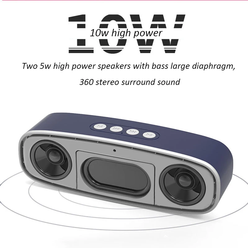 Портативная беспроводная стерео Колонка 10 Вт мощная Bluetooth система TF FM радио