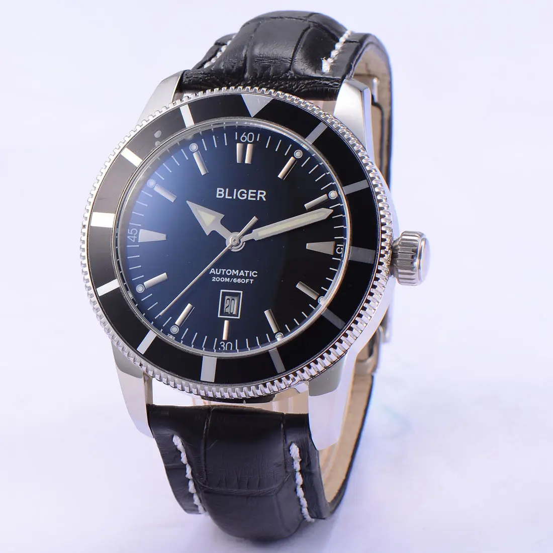 46 мм корпус из нержавеющей стали Автоматическая Мужская Дата наручные часы