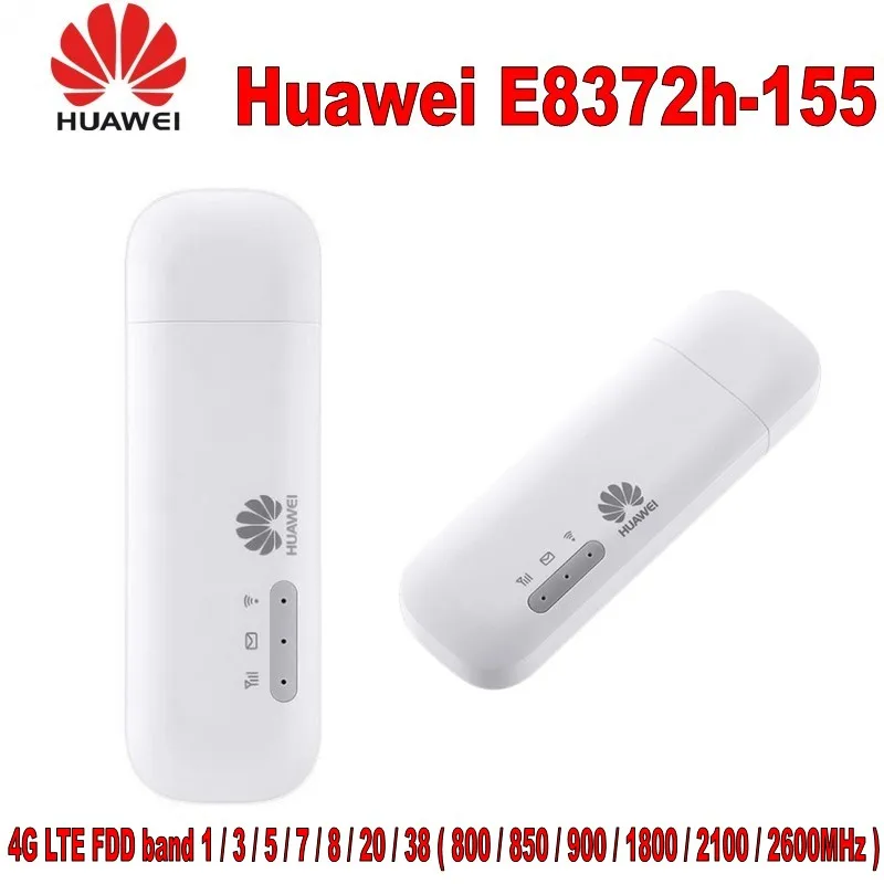 Разблокированный Huawei E8372h 155 USB Wi Fi модем 4G 150 Мбит/с LTE FDD Band 1/3/5/7/8/20 аппарат который