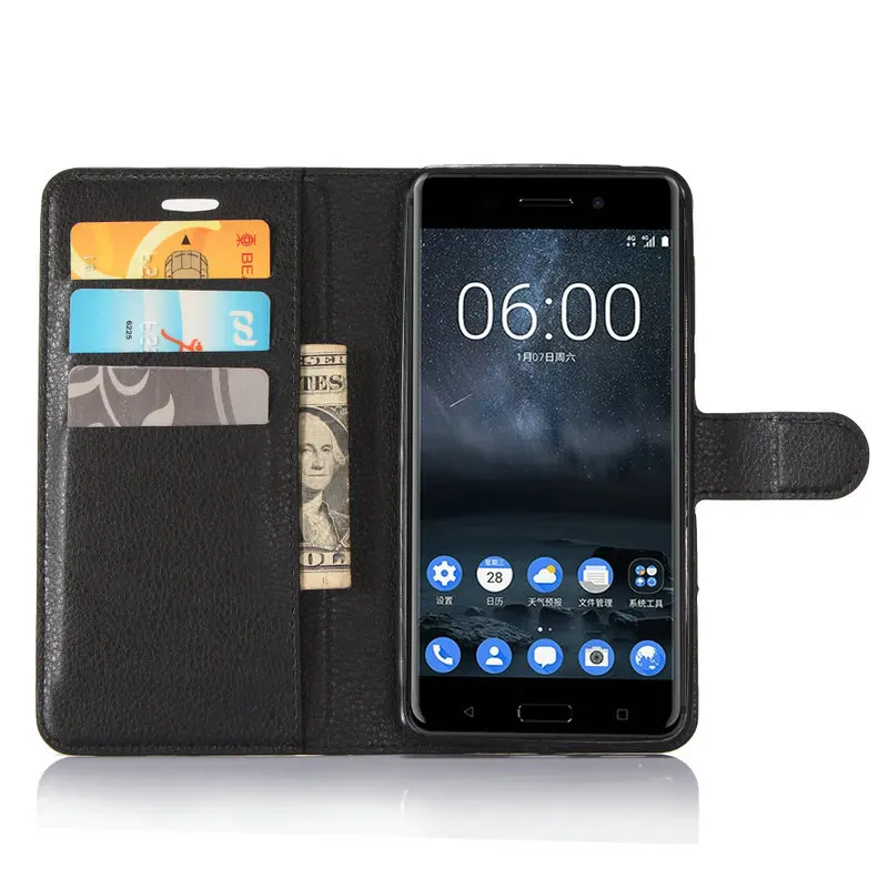 Чехол книжка для Nokia 6 2017 кожаный чехол 5 1 Plus 8 2018 телефона|case for nokia|leather casecase |