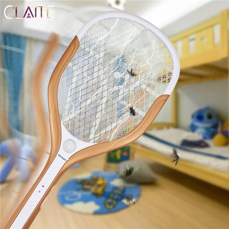 CLAITE USB электрическая Москитная летучая вредитель лампа убийца 3LED ракетка щаттер