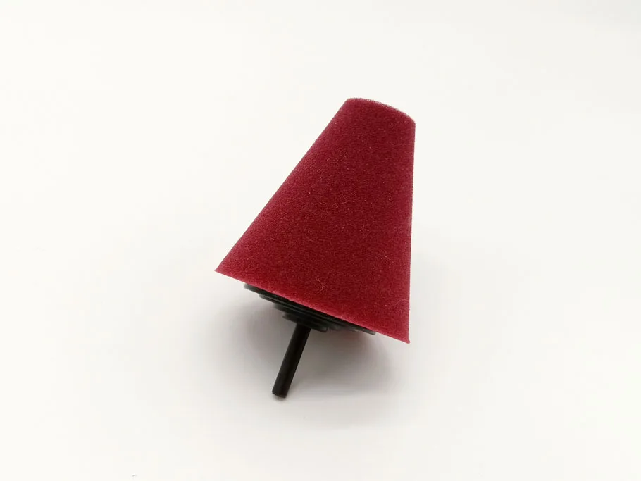 Maroon 1PC Wheel Hub Polish Buffing Shank Polishing Sponge Cone Metal Foam Pad Car 6MM - Цвет: Maroon 1PC
