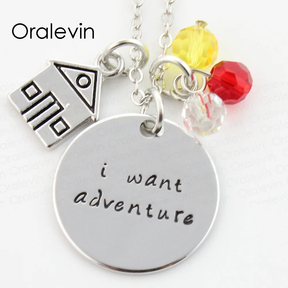 

I WANT ADVENTURE Charms Necklace Lover Gift Jewelry 10Pcs/Lot,#LN277