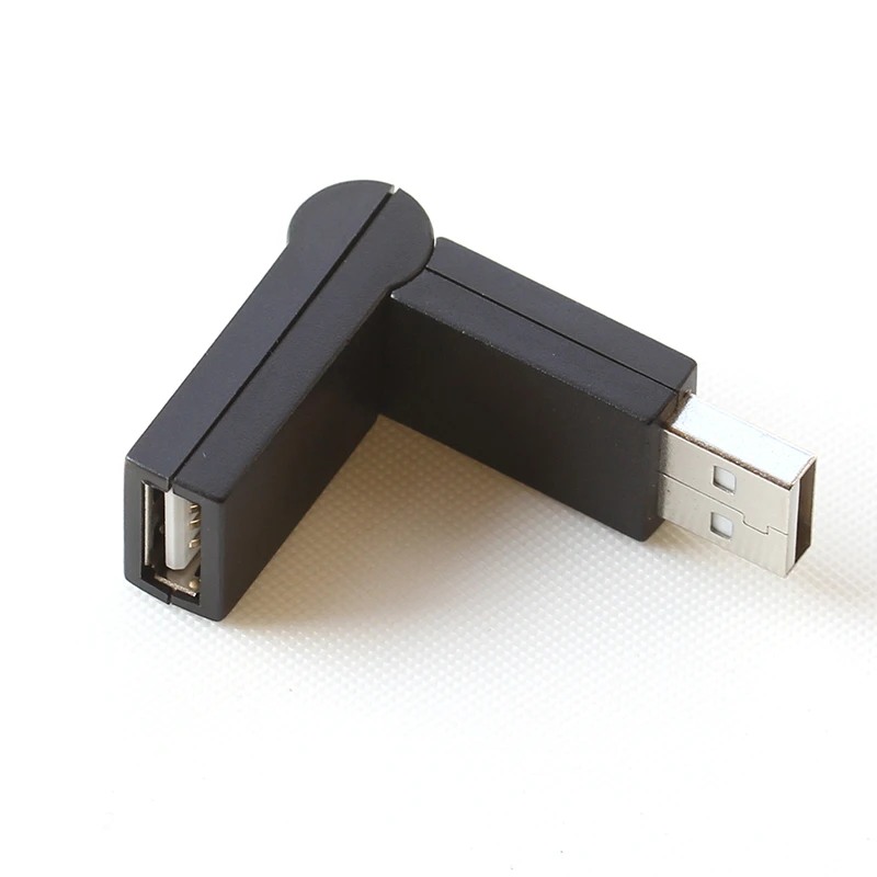 Фиксированный изгиб от 45 до 180 градусов USB 2,0 A штекер к гнезду угловой адаптер